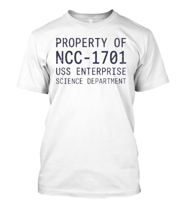 Property Of NCC 1701 USS Enterprise Science Department Starfleet Insignia T-Shirt