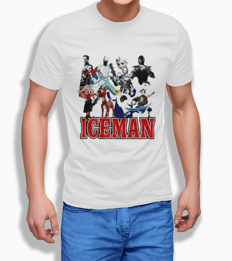 Secretclub Iceman Rudolph And Frosty Characters T-Shirt