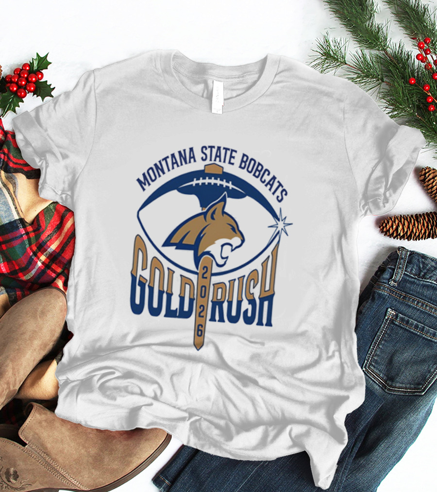 Montana State Bobcats 2026 Gold Rush Football T-Shirt