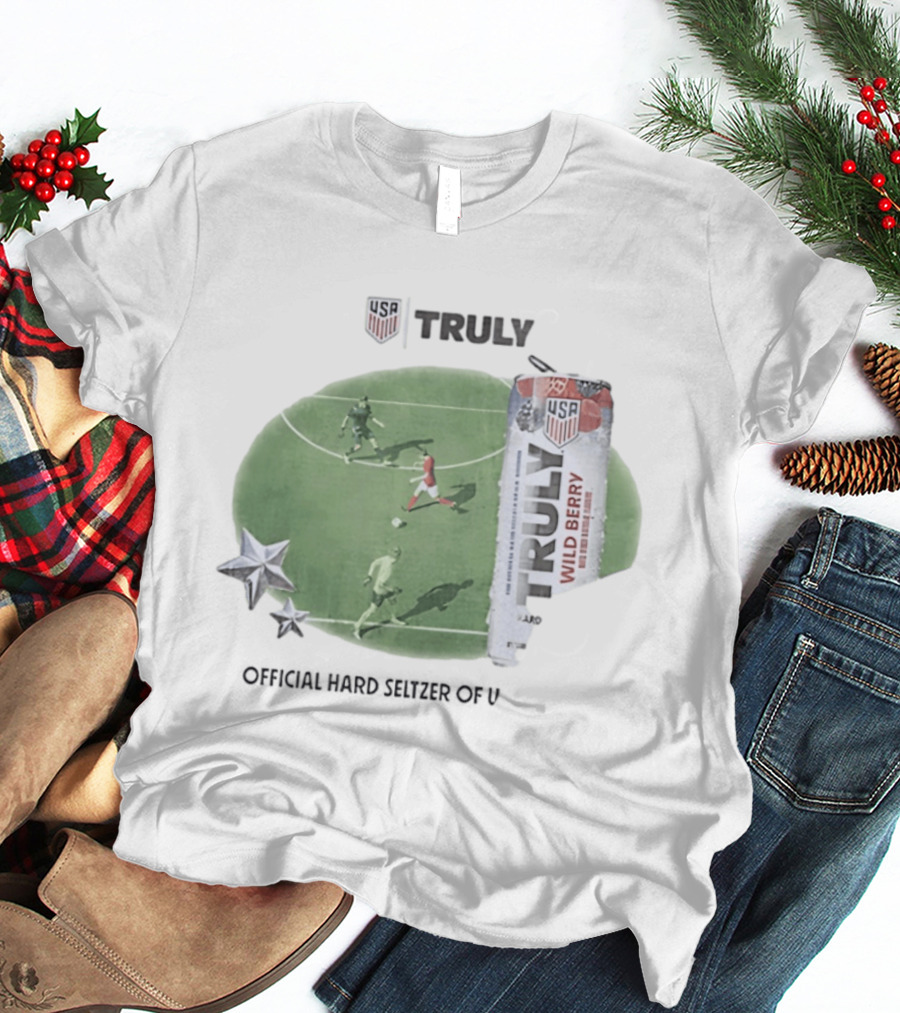 USA Truly Hard Seltzer Wild Berry Soccer Collaboration T-Shirt