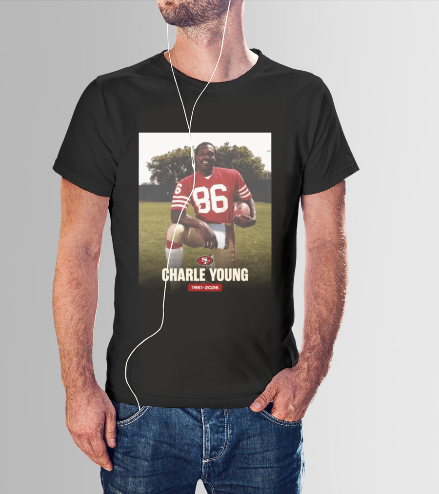 San Francisco 49ers Charle Young 86 1951 2026 T-Shirt