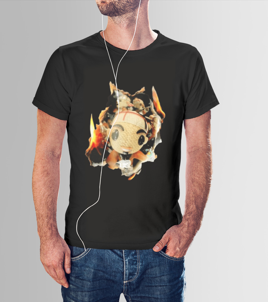 Street Mob Chuyin Los Locos Nunca Mueren Burning Plush Doll Fiery T-Shirt