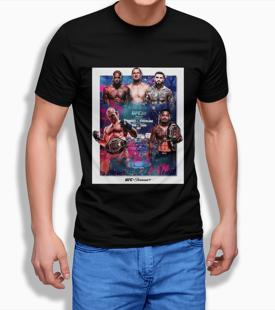 UFC 328 Khamzat Chimaev Vs Sean Strickland Joshua Van Vs Tatsuro Taira May 9 2026 Event UFC X Paramount Plus T-Shirt