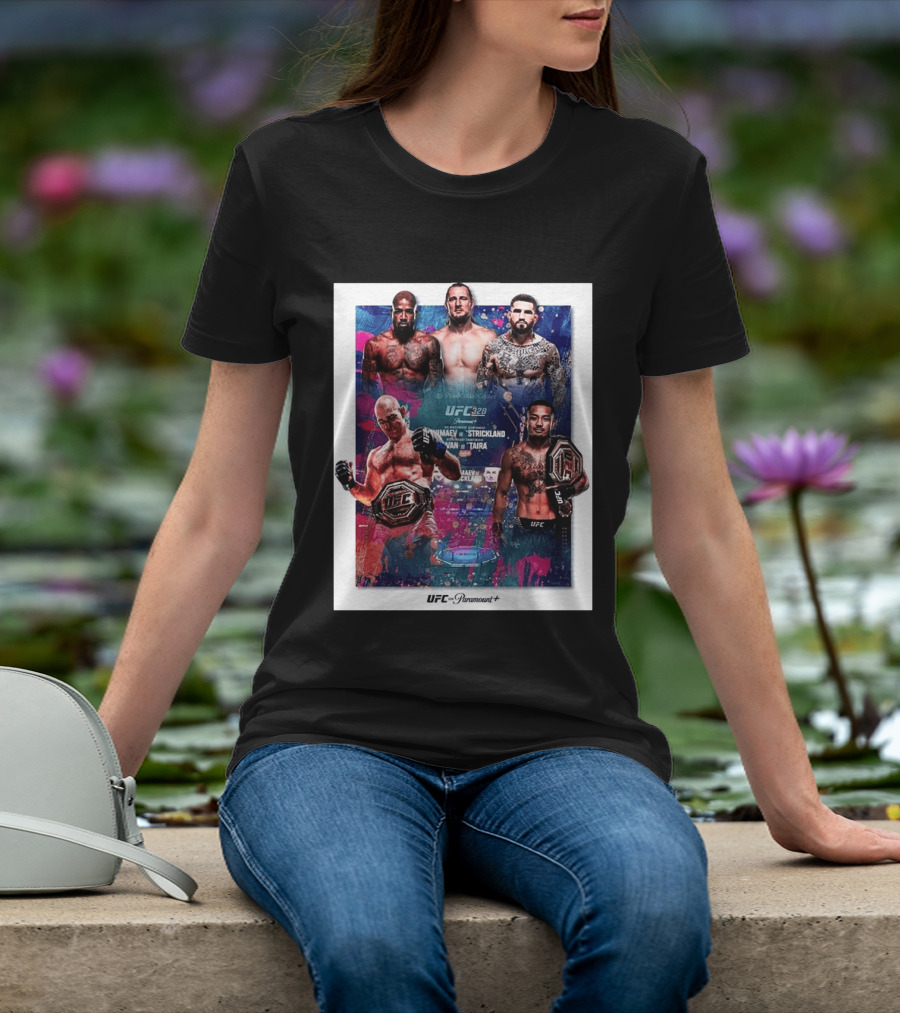 UFC 328 Khamzat Chimaev Vs Sean Strickland Joshua Van Vs Tatsuro Taira May 9 2026 Event UFC X Paramount Plus T-Shirt