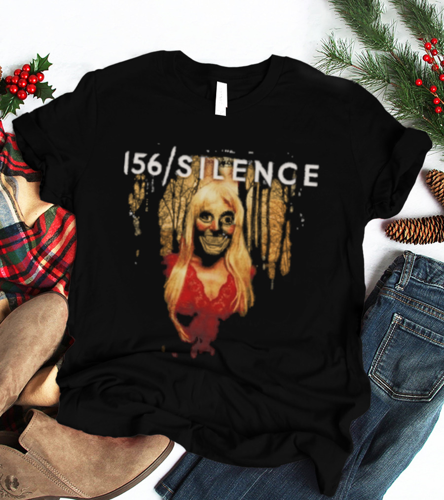 156 Silence Album Blonde Portrait With Red Dress T-Shirt