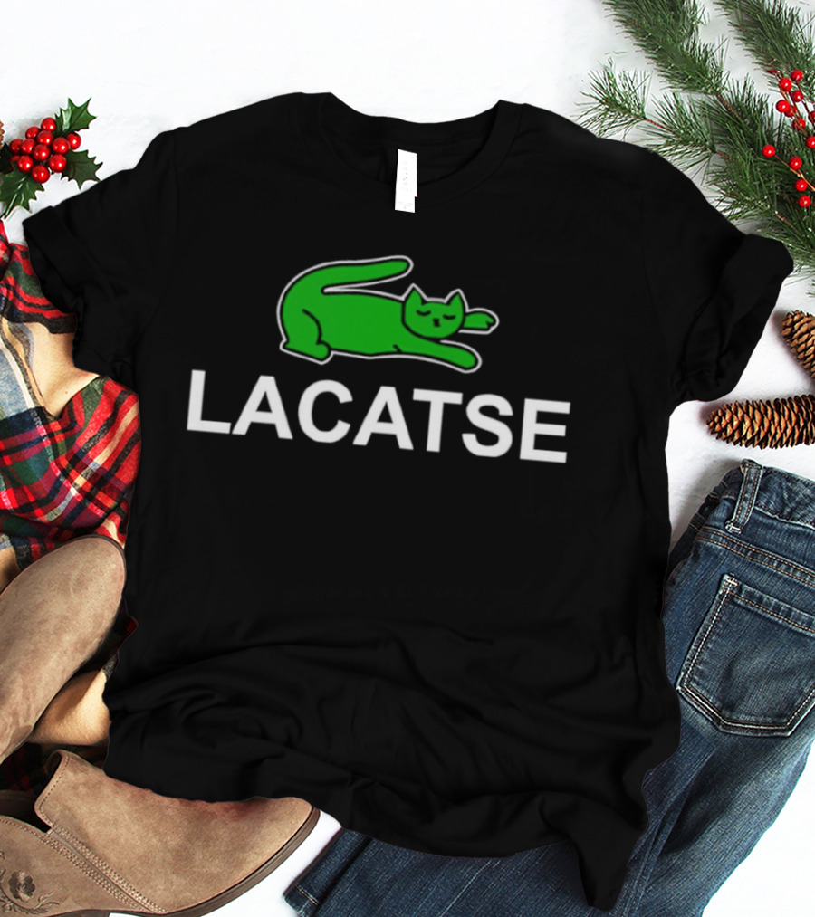 Lacatse Green Cat T-Shirt