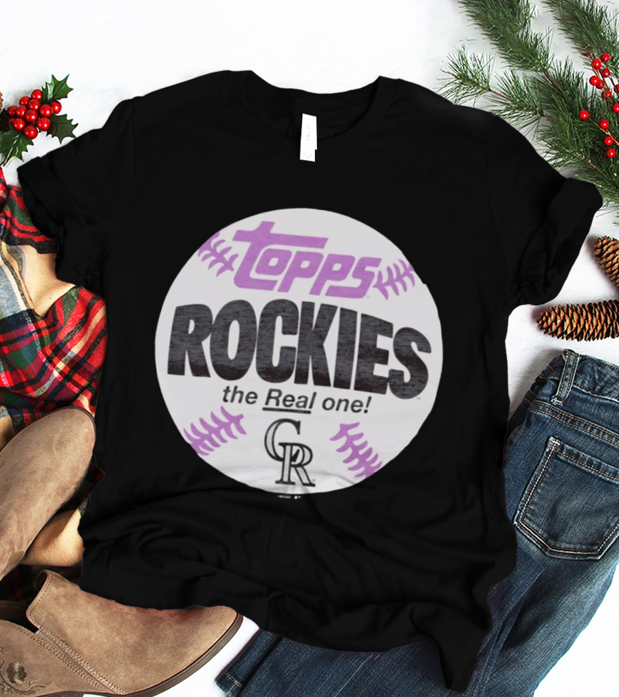 Topps Rockies The Real One Colorado Rockies MLB Baseball Card T-Shirt