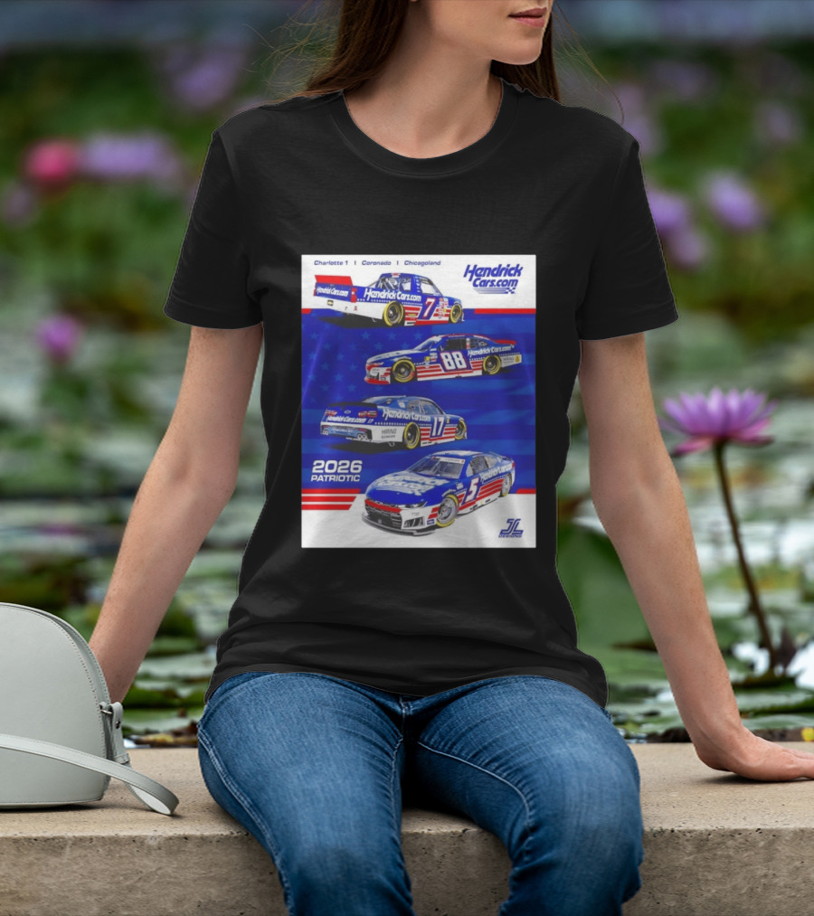 Hendrick Motorsports 2026 Patriotic NASCAR Cars Coronado Chicagoland T-Shirt