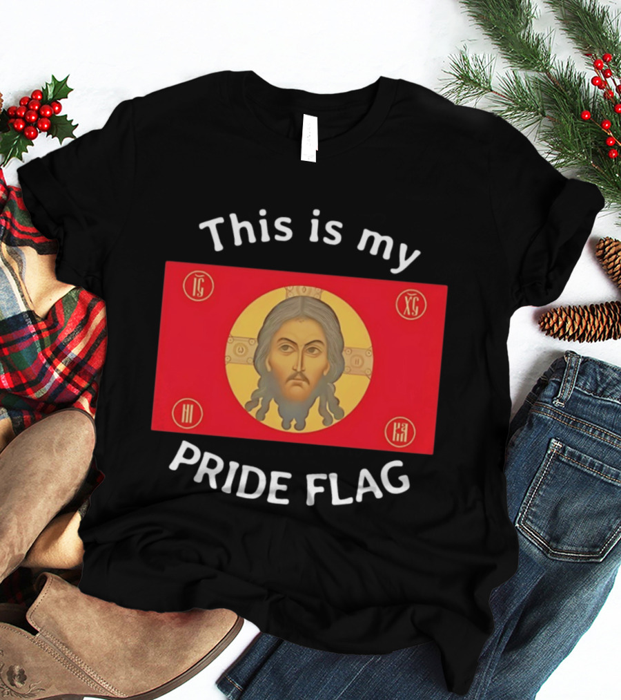 This Is My Pride Flag Jesus Icon Red Yellow T-Shirt