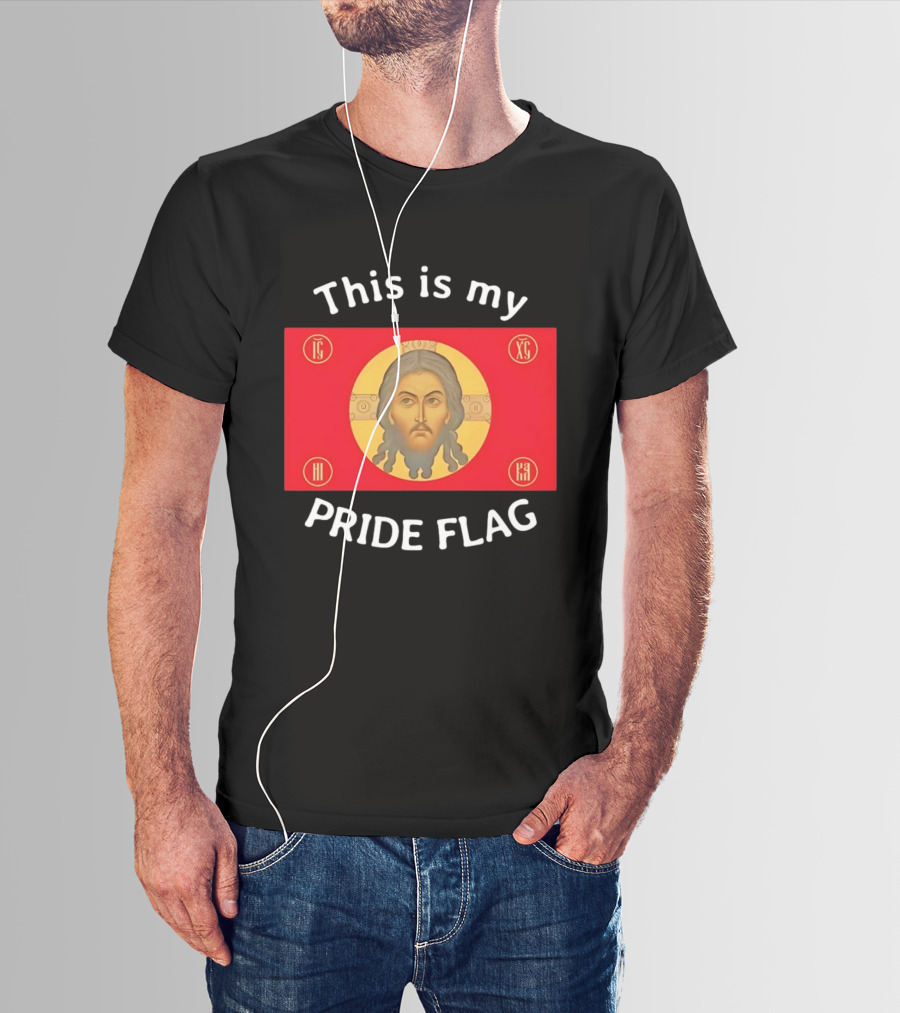 This Is My Pride Flag Jesus Icon Red Yellow T-Shirt