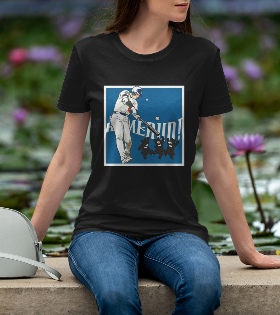Shohei Ohtani Los Angeles Dodgers Home Run Anime Bears T-Shirt