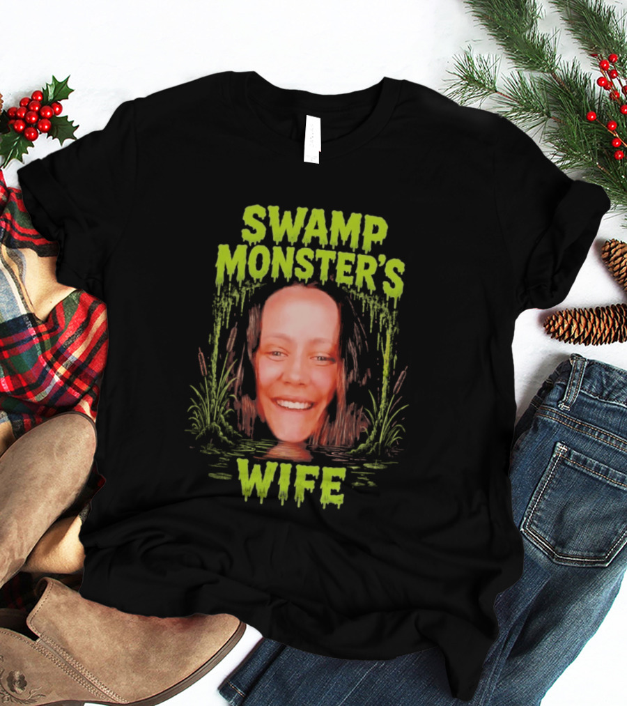 Swamp Monster's Wife Colorful Illustration With Smiling Face T-Shirt