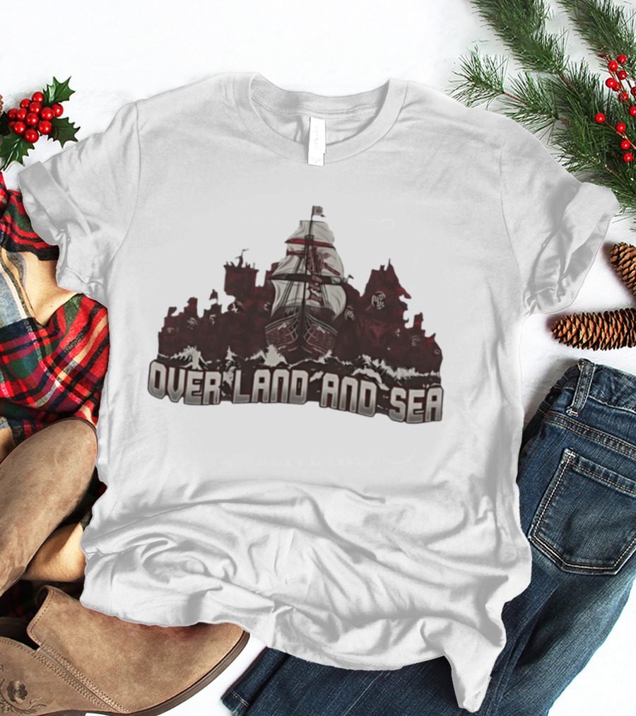 Arsenal FC Over Land And Sea Pirate Ship T-Shirt