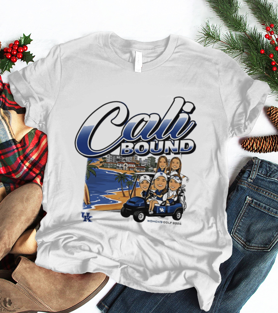 Kentucky Wildcats Women's Golf Cali Bound Team Caricature NCAA T-Shirt