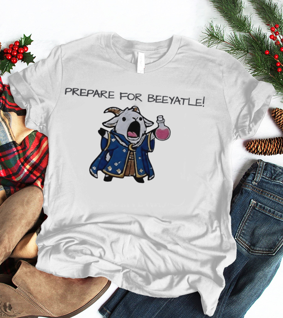 Totes McGoats Prepare For Beeyatle Potion Wielding Goat Wizard T-Shirt