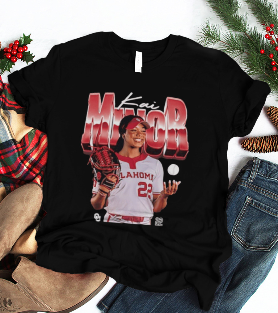 Kai Minor Oklahoma 22 Sooners Softball Player T-Shirt