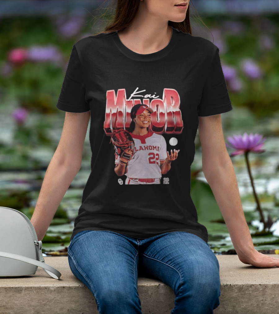 Kai Minor Oklahoma 22 Sooners Softball Player T-Shirt