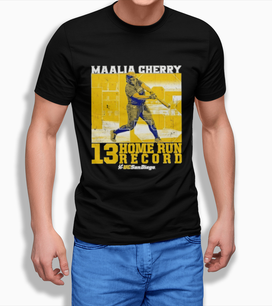 Maalia Cherry UC San Diego 13 Home Run Record T-Shirt