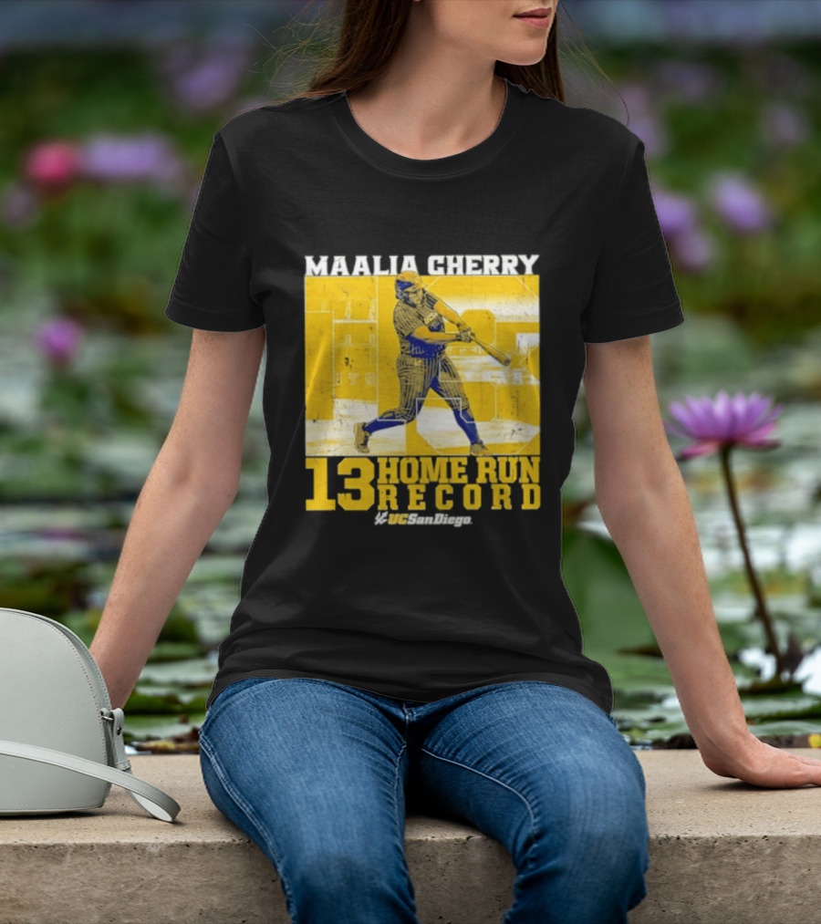 Maalia Cherry UC San Diego 13 Home Run Record T-Shirt