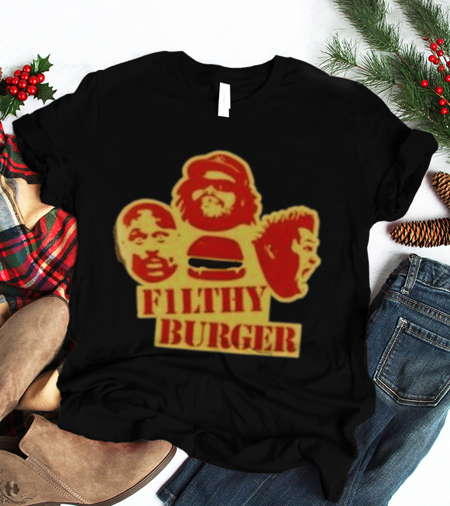 Filthy Burger Faces Iconic Humorous Expression Trio T-Shirt