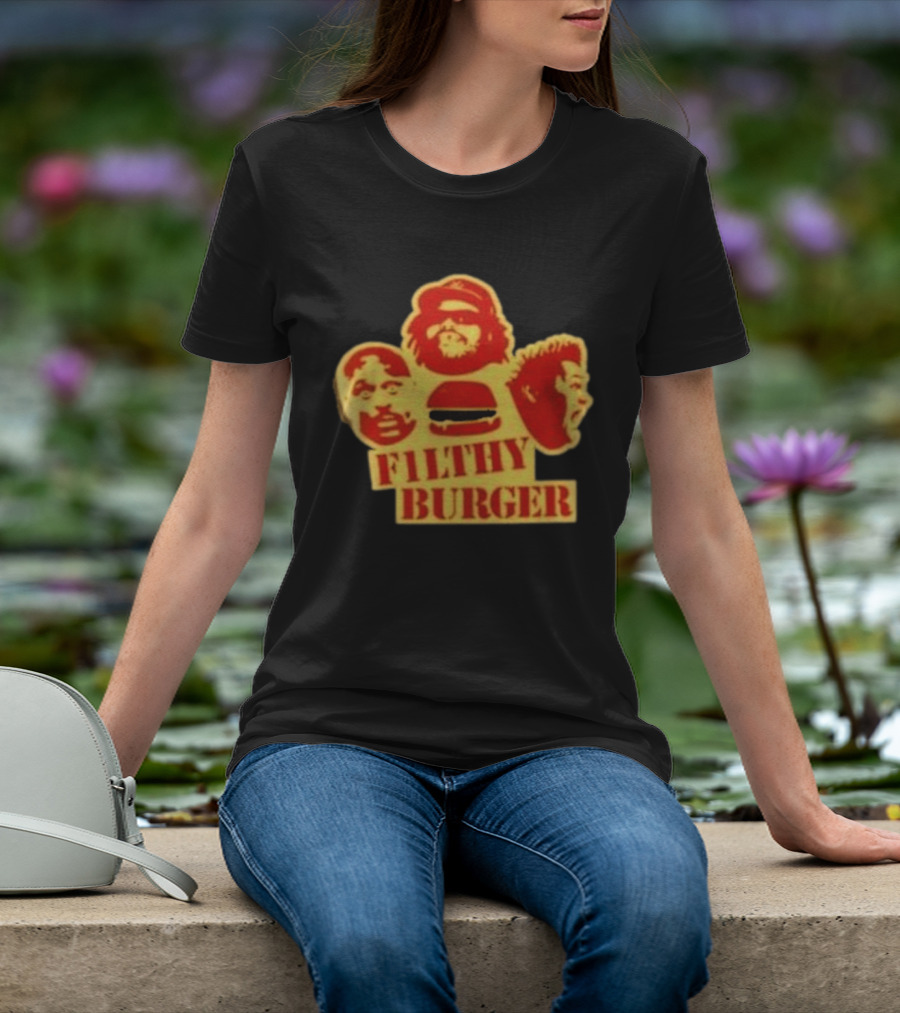 Filthy Burger Faces Iconic Humorous Expression Trio T-Shirt