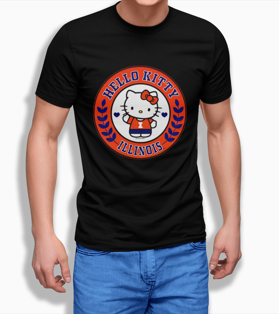Hello Kitty Illinois I Fighting Illini T-Shirt