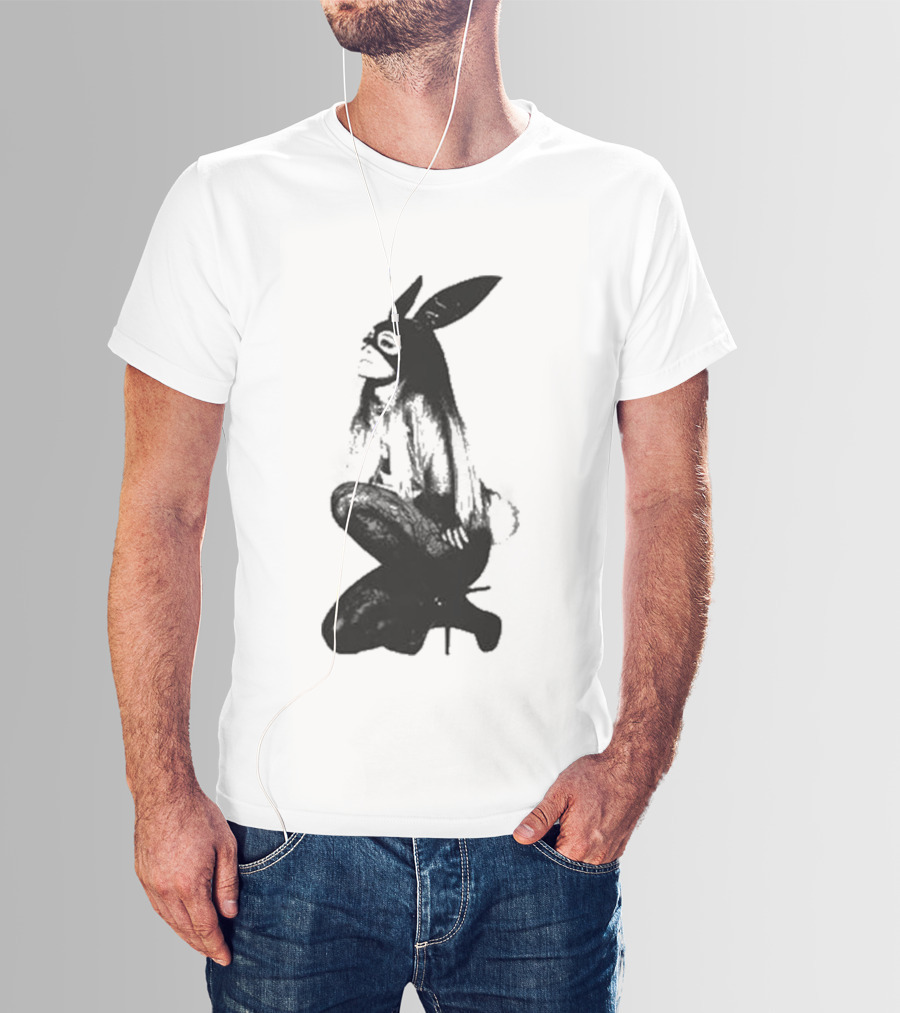 Ariana Grande Dangerous Woman 10 Crewneck Bunny Mask T-Shirt