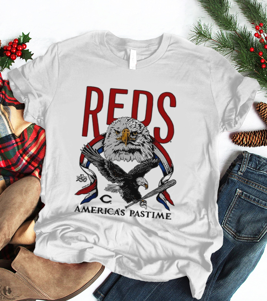 Cincinnati Reds Eagles 250th America's Pastime 2026 T-Shirt