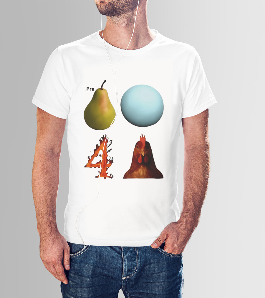 Prepare Pear Sphere Flame 4 Chicken T-Shirt