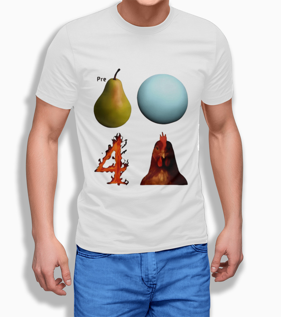 Prepare Pear Sphere Flame 4 Chicken T-Shirt