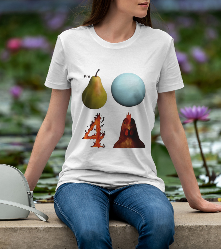 Prepare Pear Sphere Flame 4 Chicken T-Shirt