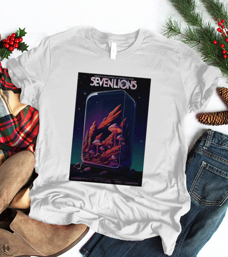 Seven Lions Asleep In The Garden Of Infernal Stars Red Rocks Amphitheatre May 22 2026 T-Shirt