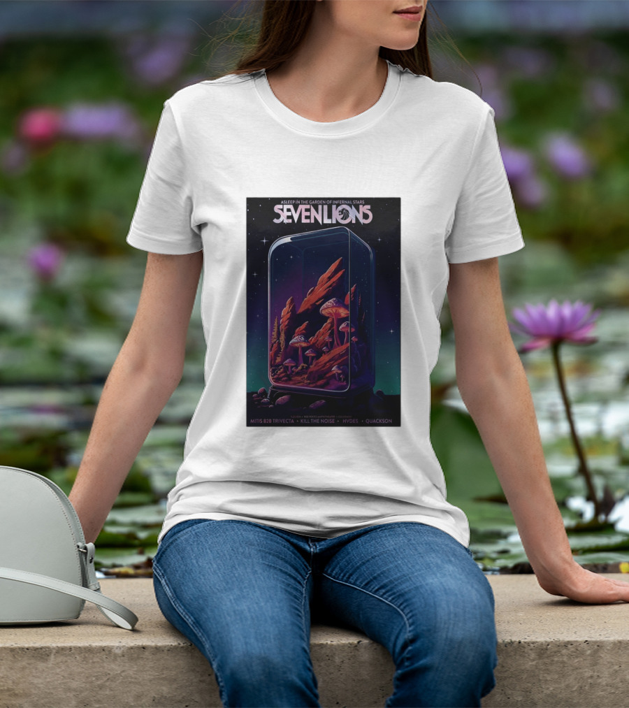 Seven Lions Asleep In The Garden Of Infernal Stars Red Rocks Amphitheatre May 22 2026 T-Shirt