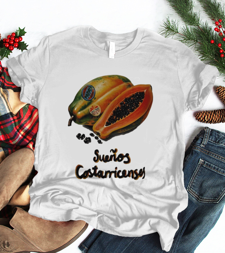 Sueños Costarricenses Papaya Pura Vida Tropical Fruit Dreams Costa Rican T-Shirt