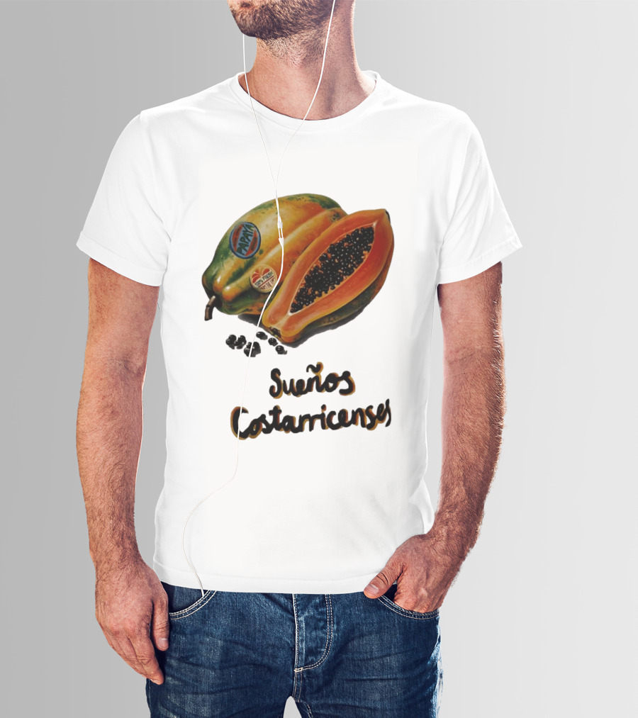 Sueños Costarricenses Papaya Pura Vida Tropical Fruit Dreams Costa Rican T-Shirt