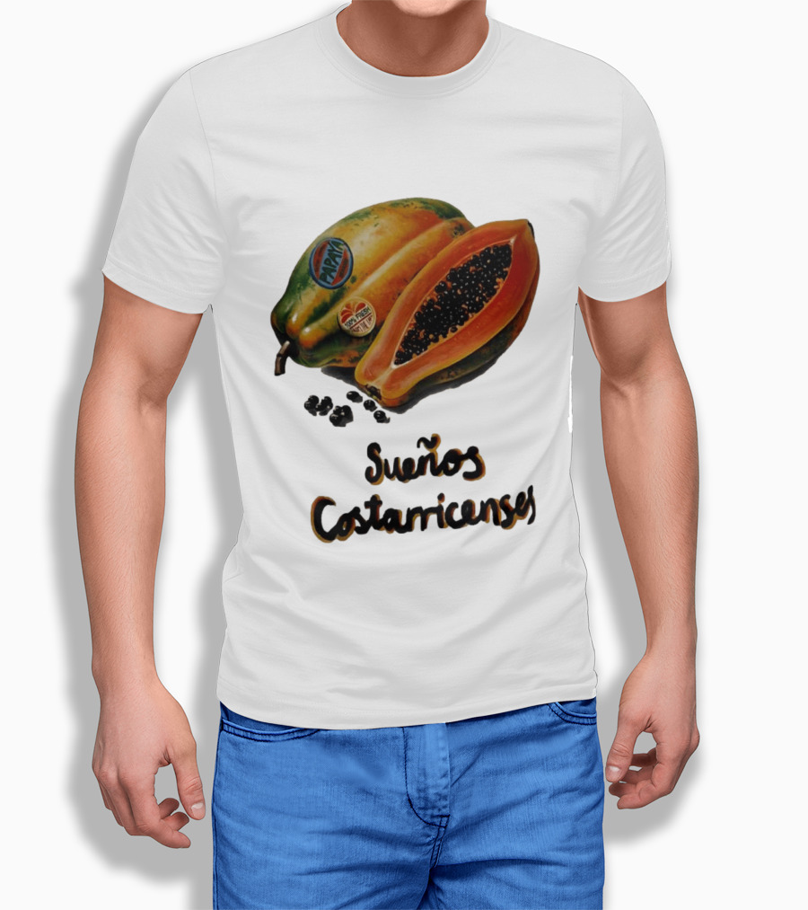 Sueños Costarricenses Papaya Pura Vida Tropical Fruit Dreams Costa Rican T-Shirt