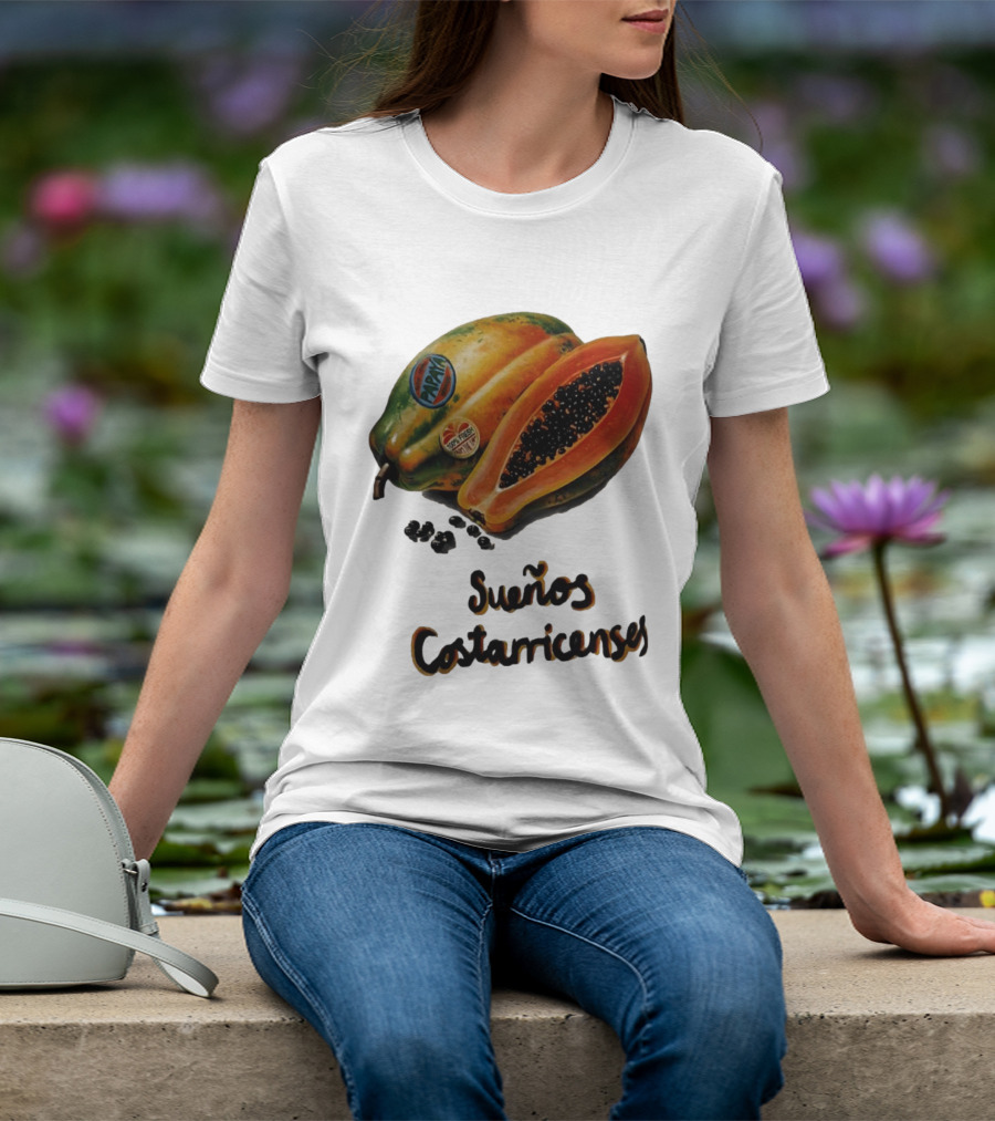Sueños Costarricenses Papaya Pura Vida Tropical Fruit Dreams Costa Rican T-Shirt