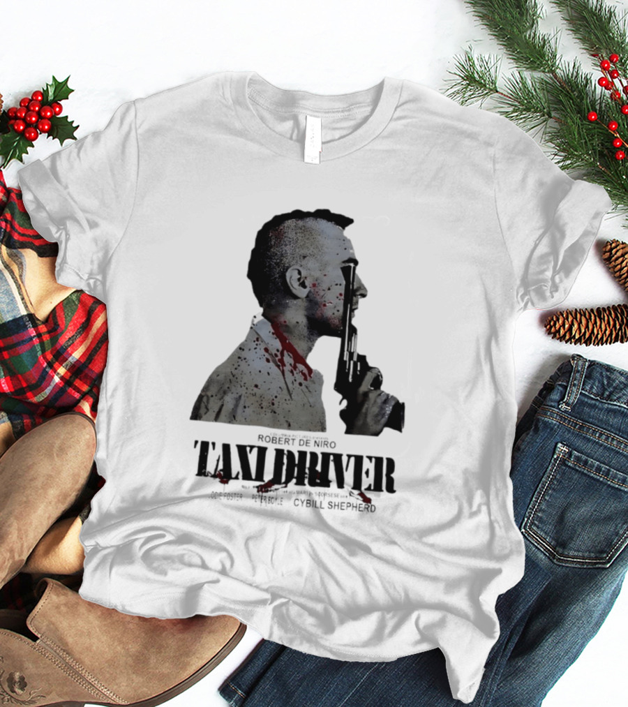 Taxi Driver Robert De Niro Travis Bickle Mohawk Gun Blood Splatter T-Shirt
