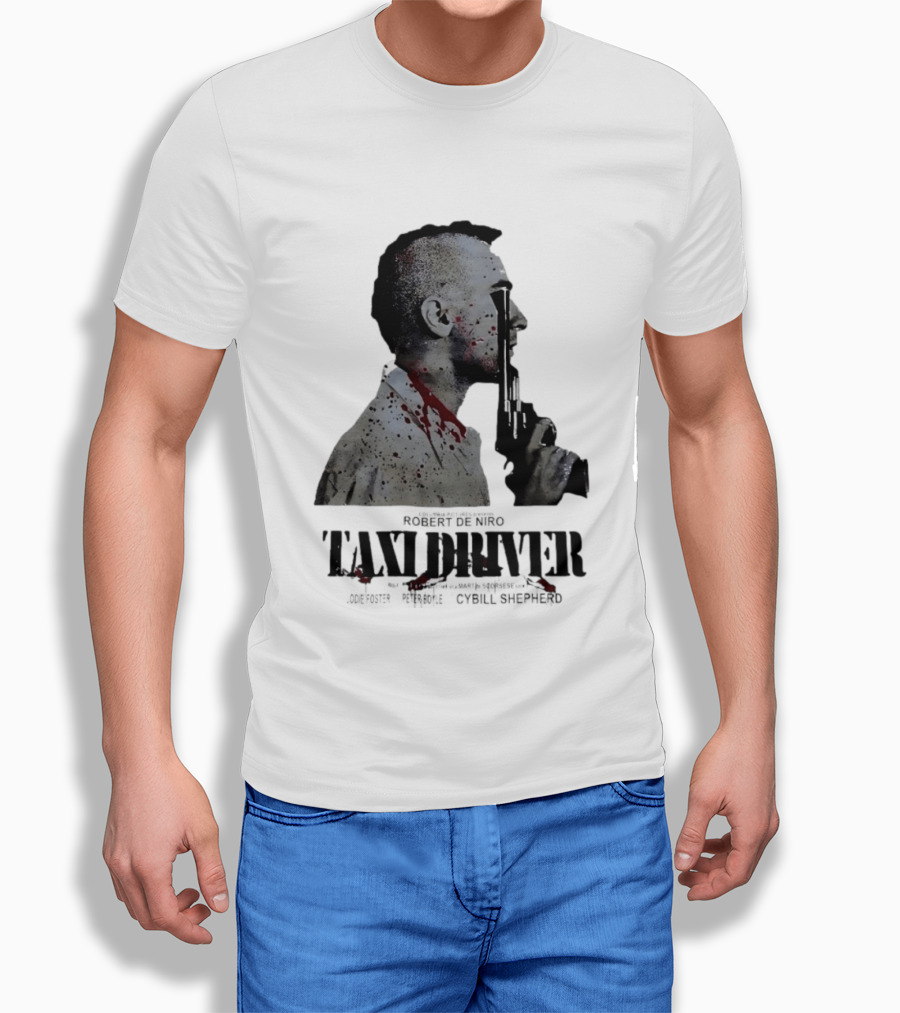 Taxi Driver Robert De Niro Travis Bickle Mohawk Gun Blood Splatter T-Shirt