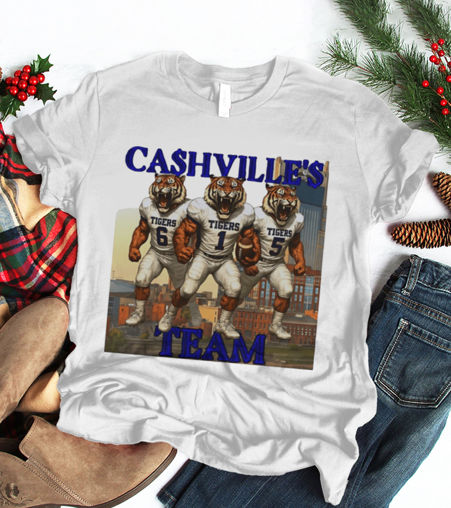 Cashville's Team Tennessee State Tigers Football Trio T-Shirt