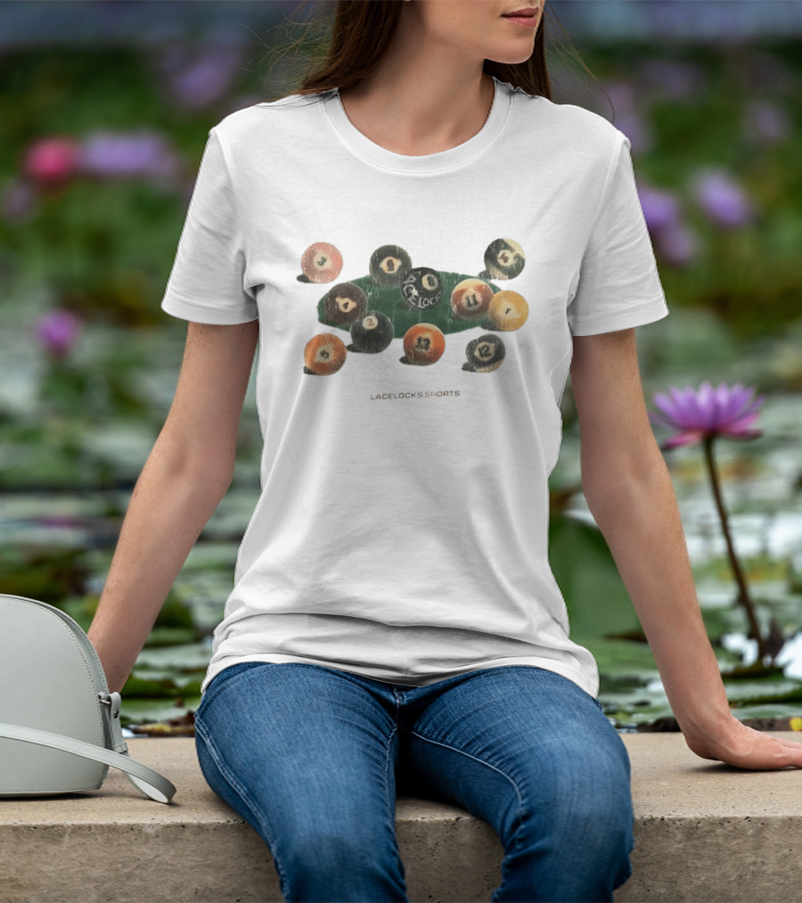 Lacelocks Sports Distressed Numbered Billiard Pool Balls T-Shirt