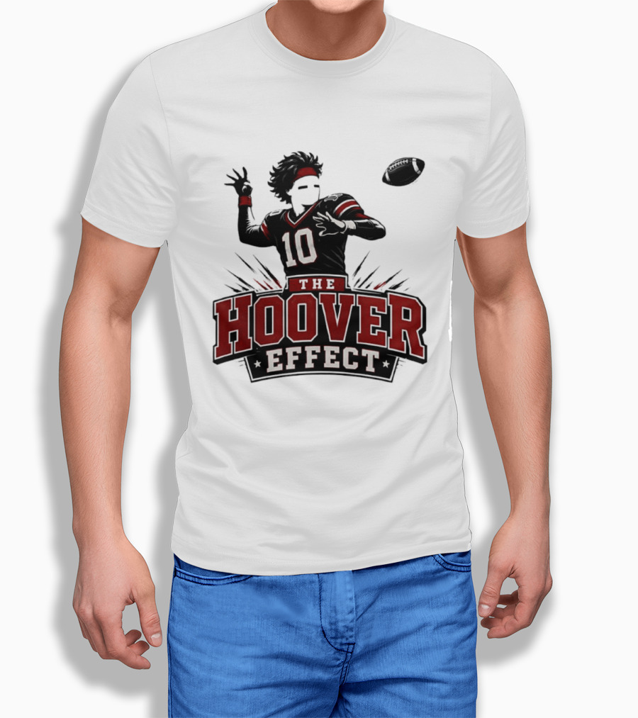 The Hoover Effect Football Player 10 Throwing Action T-Shirt