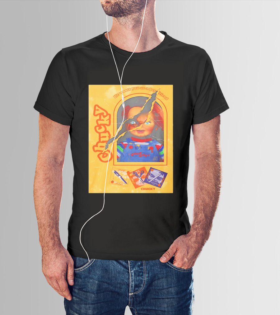 Chucky He Wants You As A Best Friend Good Guys Doll Box T-Shirt