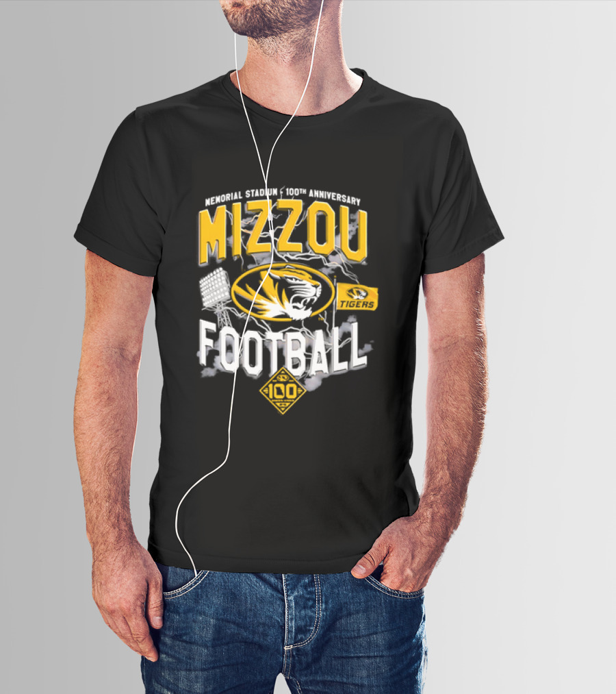 Missouri Tigers Mizzou Football 2026 Memorial Stadium 100th Anniversary T-Shirt