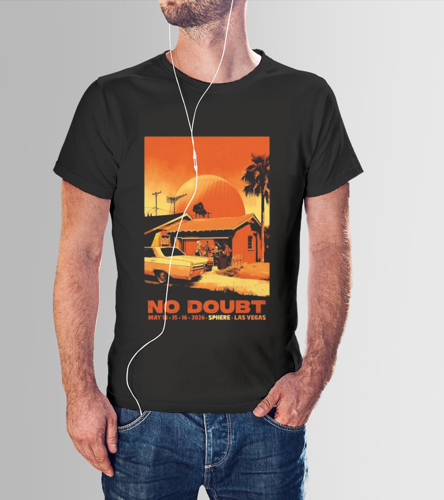 No Doubt May 13 15 16 2026 Sphere Las Vegas Vintage Car Retro Sunset T-Shirt