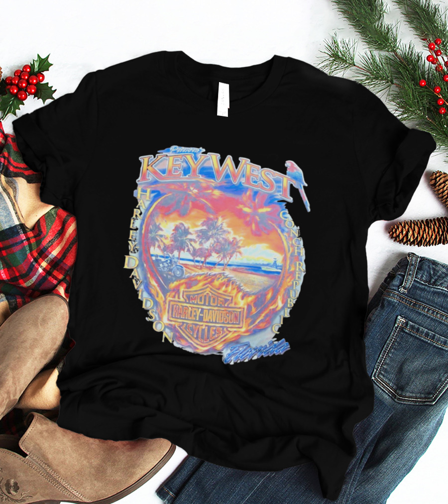 Peterson Key West Harley Davidson Conch Republic Motorcycles Florida T-Shirt