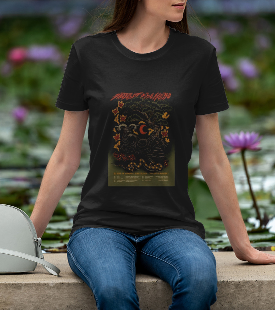 Protest The Hero EU 2026 Tour Vanaova Pupil Slicer Thy Art Is Murder Butterfly Tree Goat Snake T-Shirt