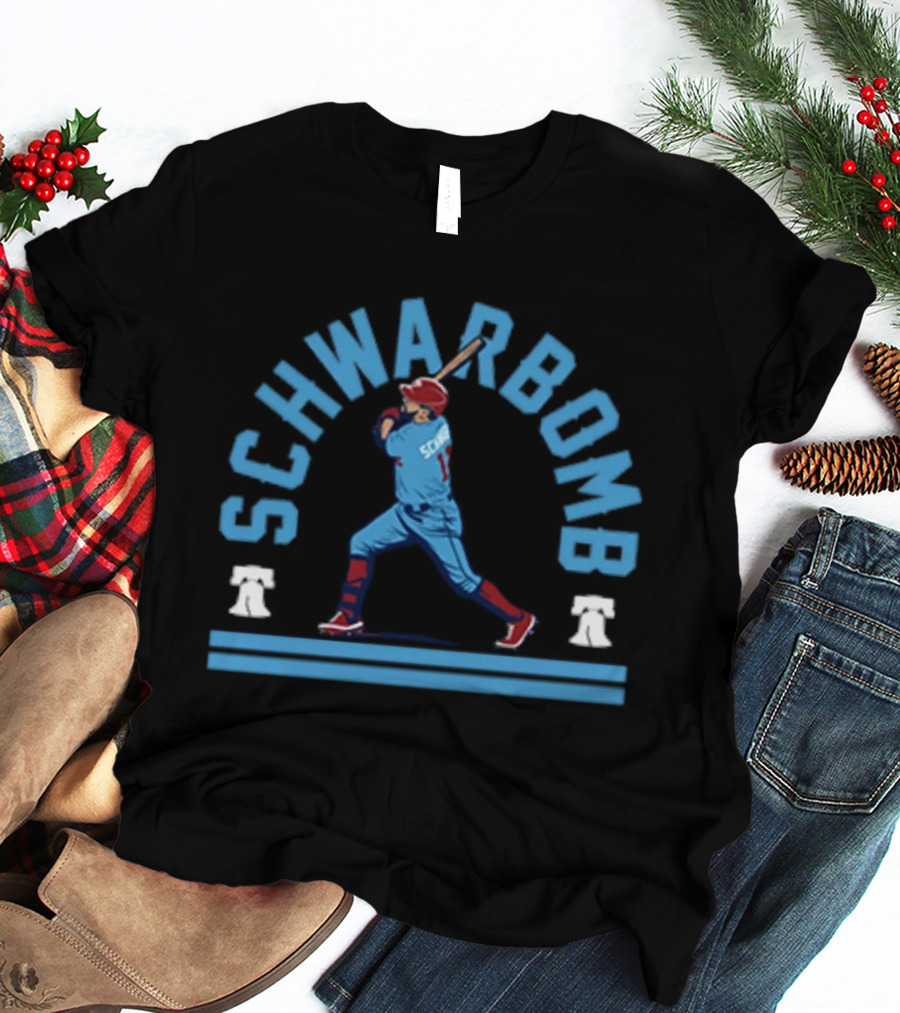 Schwarbomb Philadelphia Baseball Skyline Swing T-Shirt