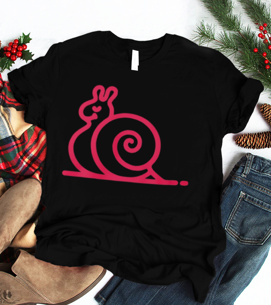 Snail Neon Spiral Heart T-Shirt