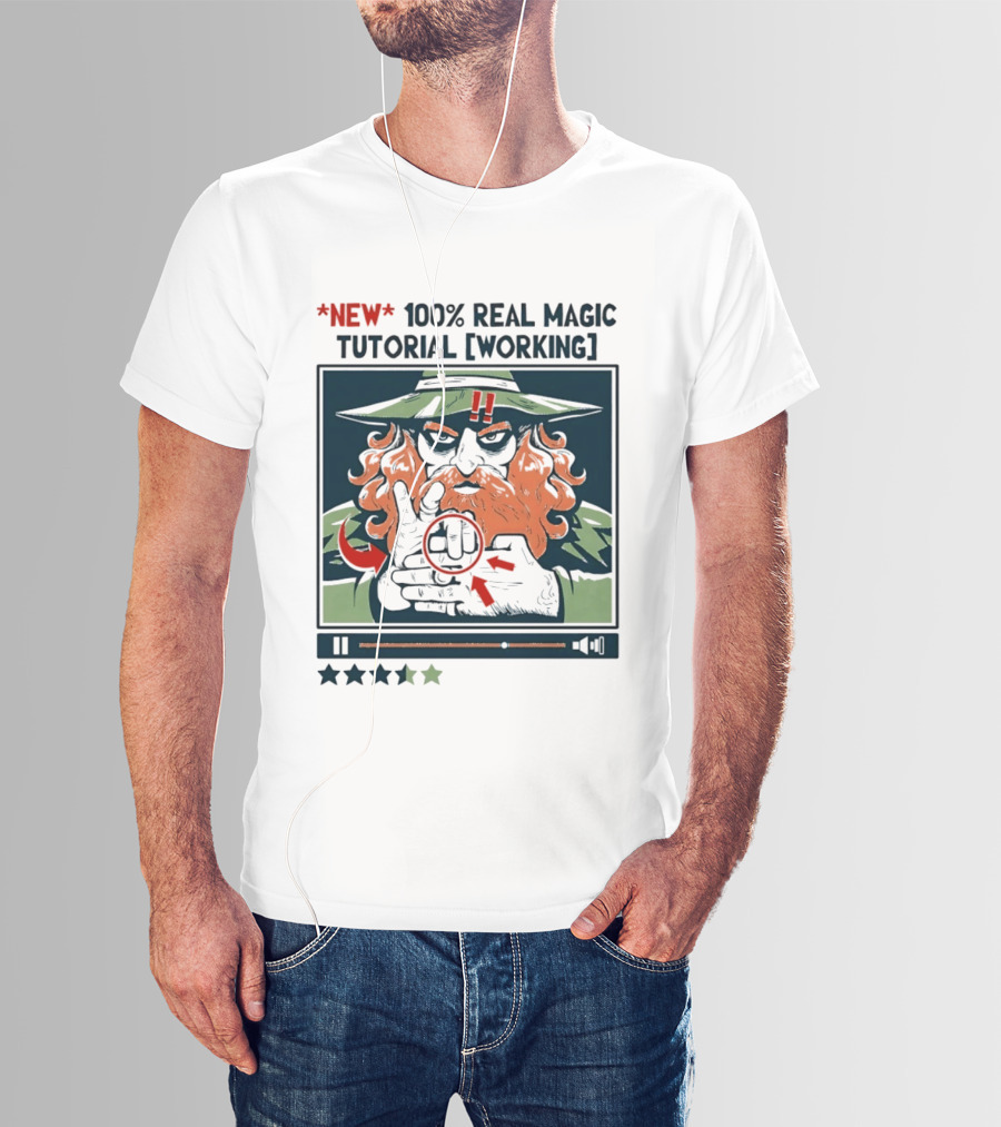 New 100 Percent Real Magic Tutorial Working T-Shirt